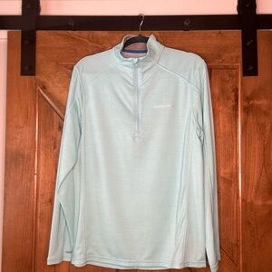 Vineyard Vines Light Turquoise Blue Performance Top Men’s Medium Quarter Zip